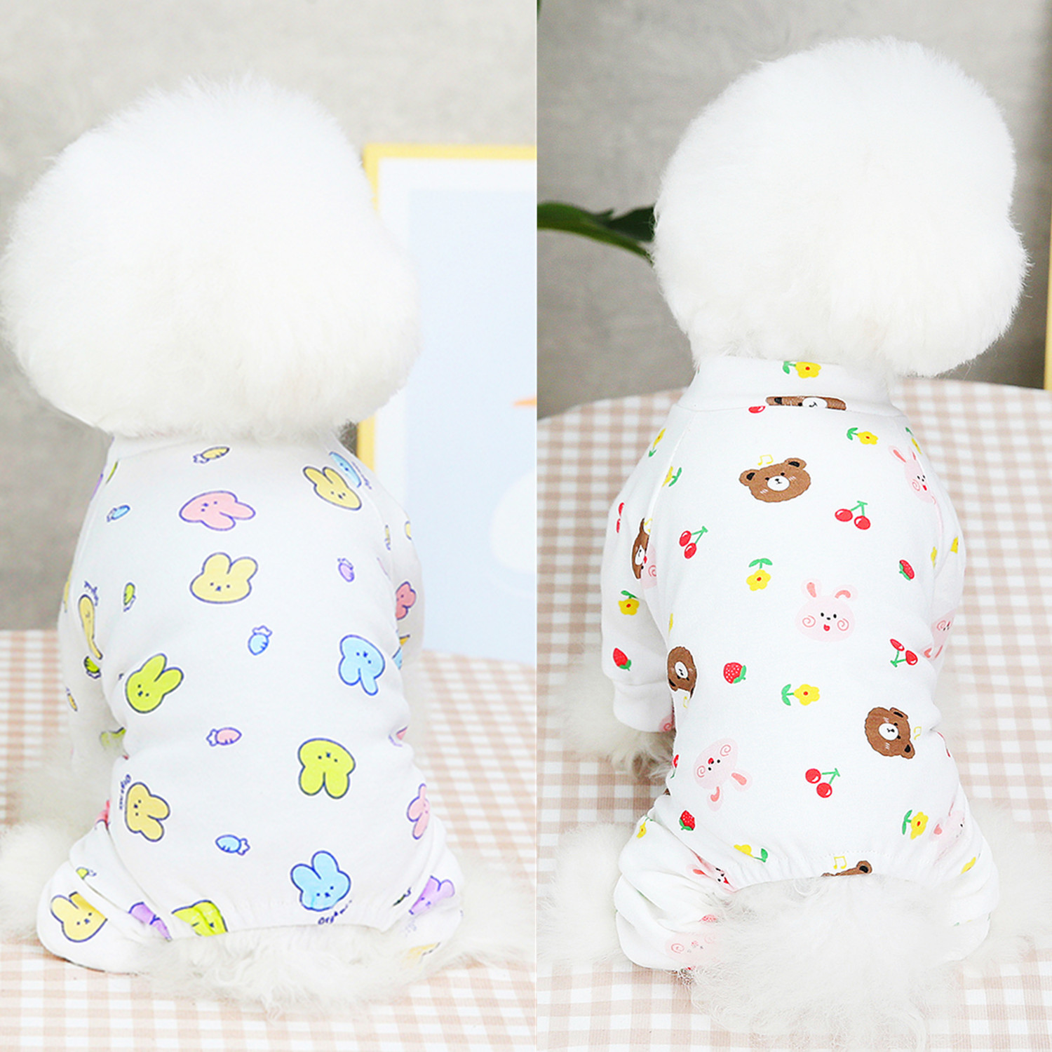 2022 г. Педанная собака плюшевая одежда Pet Pet Four -Leg Clothing Cotton Spring и летняя Новая 22 Хлопковая домашняя одежда