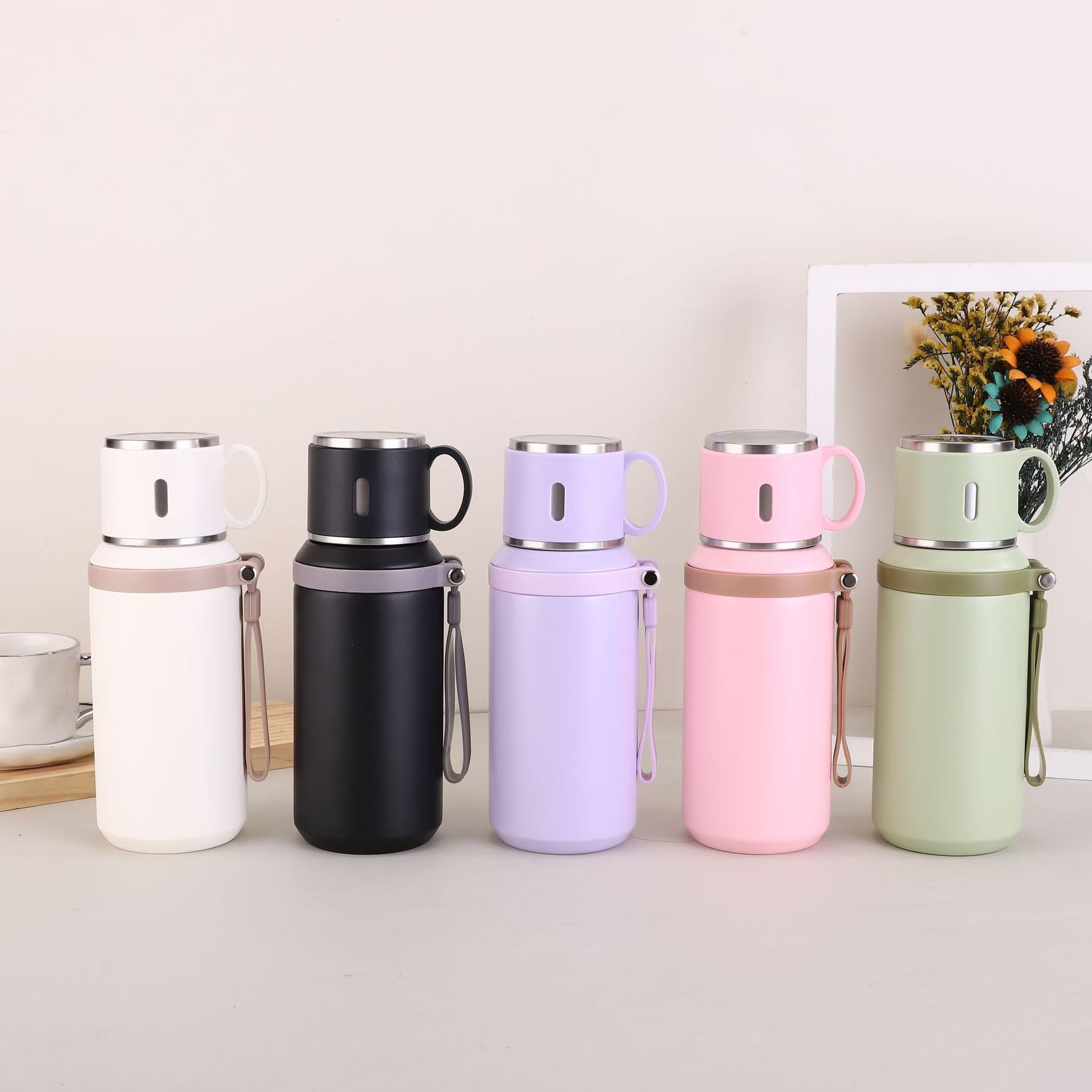 316 stainless steel insulated cup for men and women, outdoor car water cup, portable, thick double-layer vacuum insulated cup, customized