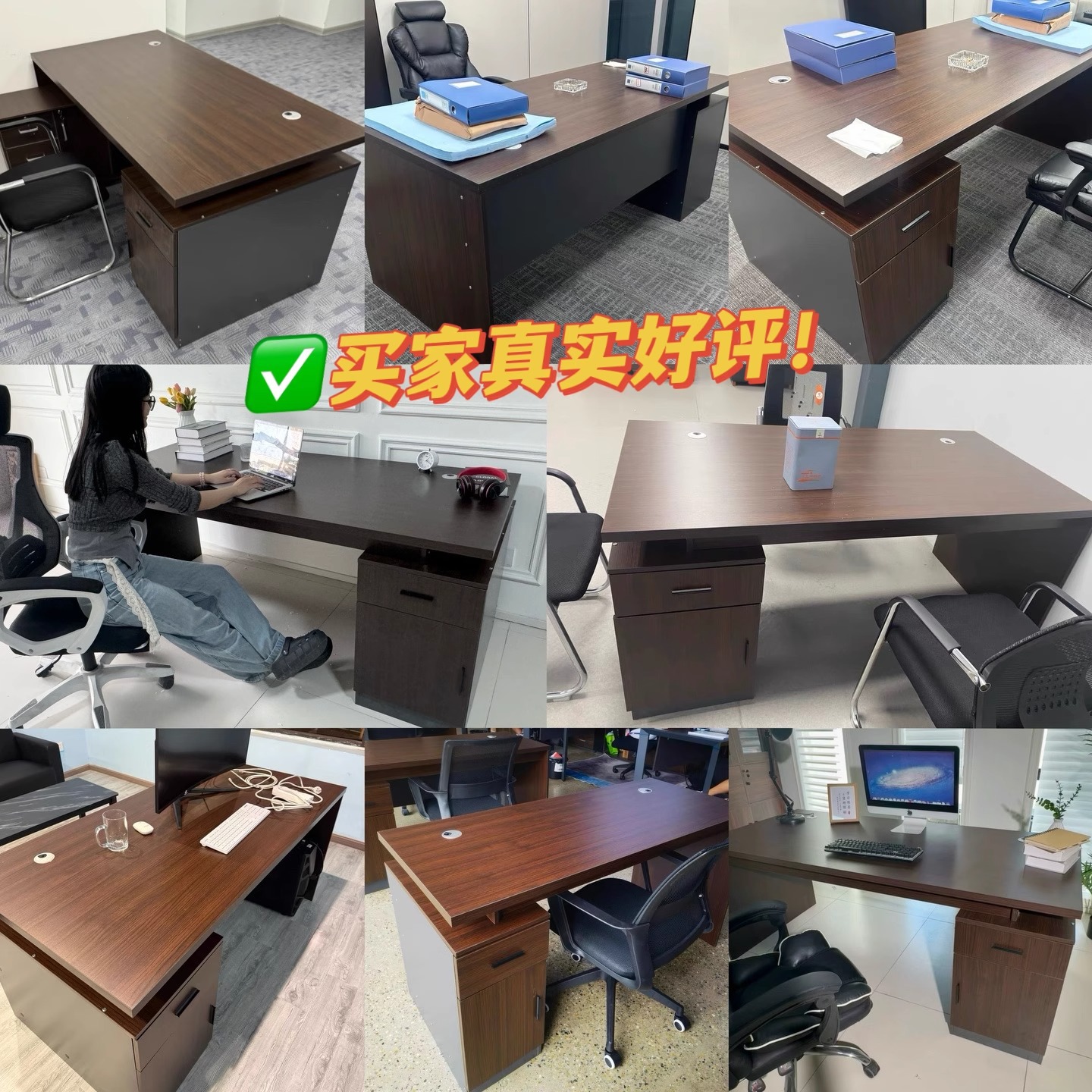 Office desk, boss's desk, office desk and chair combination, simple and modern, employee seat, single or double person, computer desk, workbench