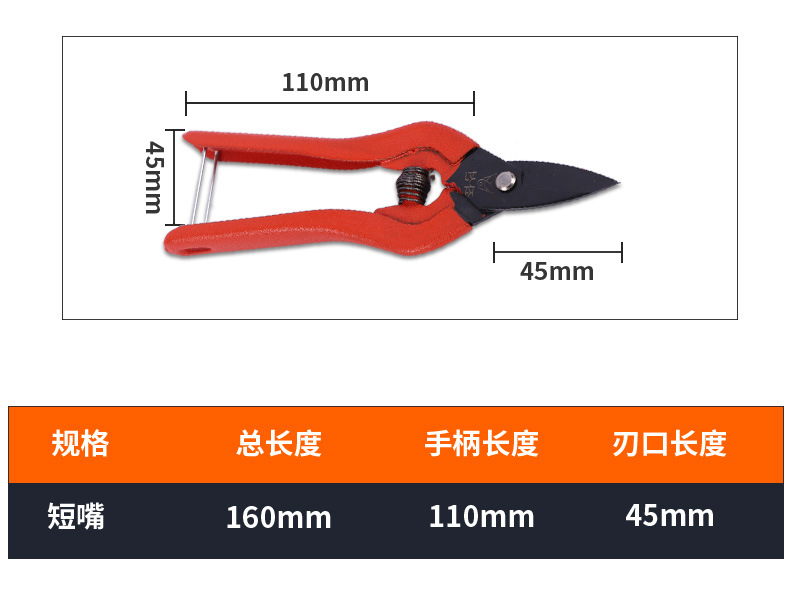 Korean Scissors Multi purpose Industrial Iron Sheet Electronic Scissors Manufacturer Wholesale Garden Spring Scissors Straight Head Pruning Scissors