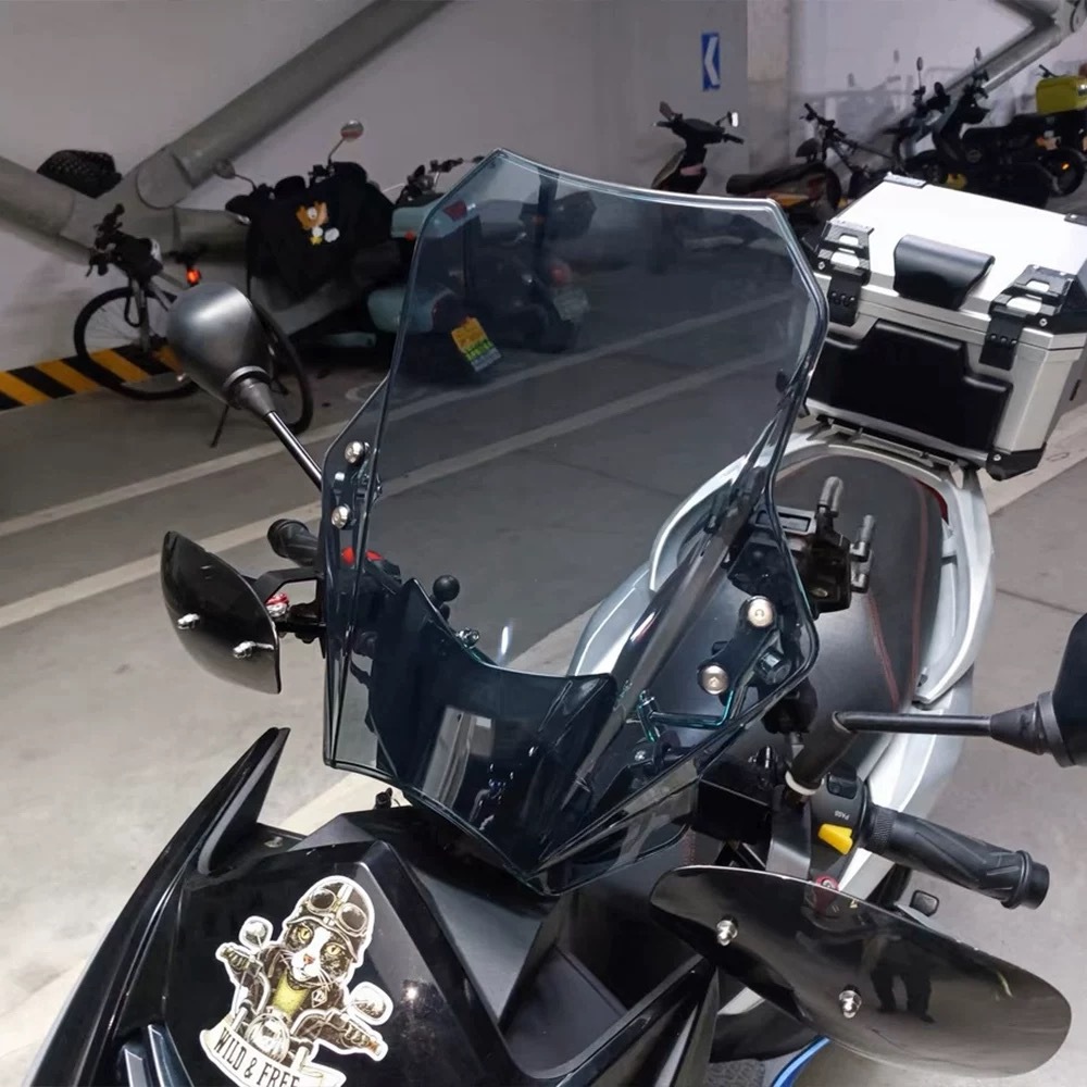 Подходит для Kawasaki Yamaha Honda Ducati Windshield Z900 Z1000 MT-09 Защитное ветровое стекло