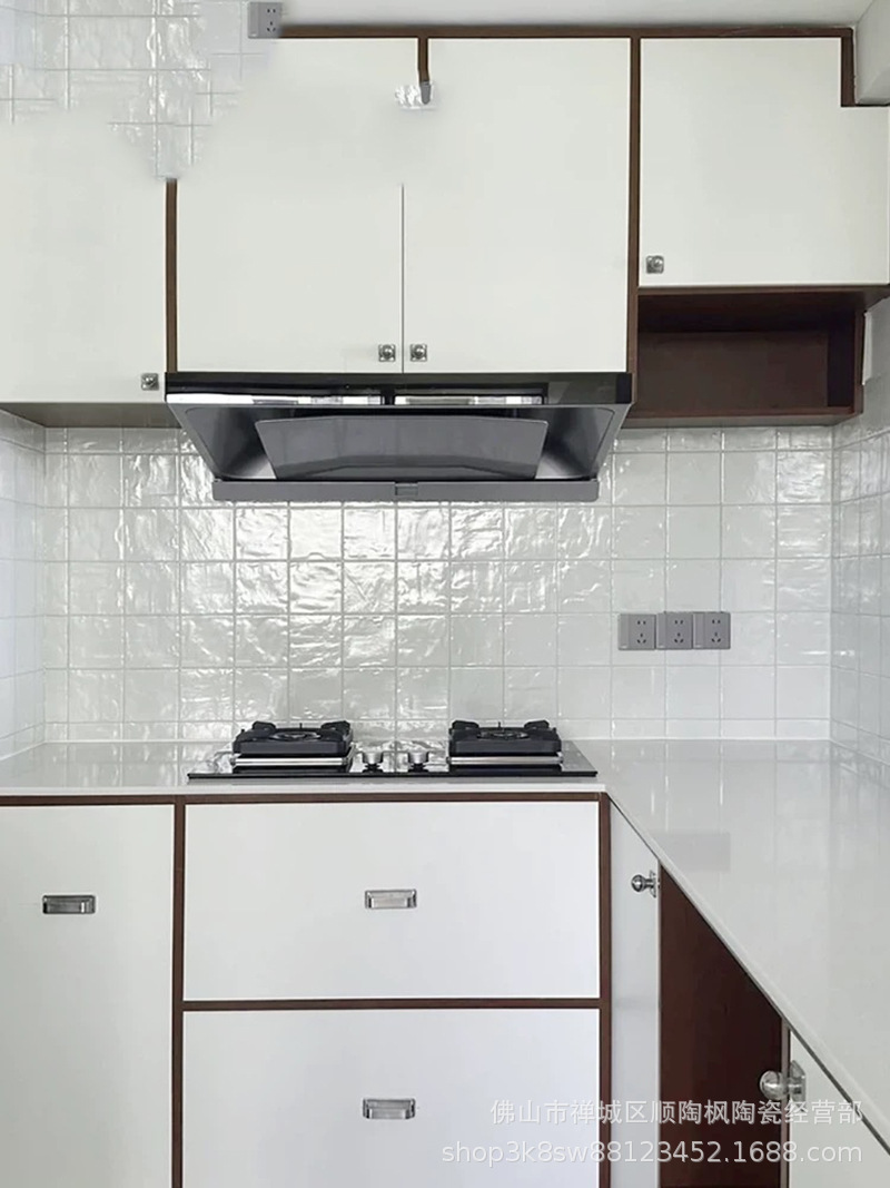 400X800 pearl shell concave convex grid all ceramic floor tiles, soft gloss French cream bathroom kitchen wall tiles