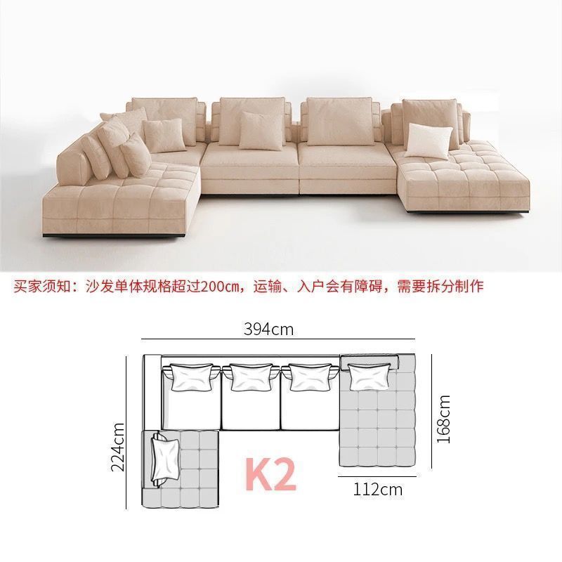 Cream style original Lawrence sofa light luxury model large flat villa living room light luxury module combination fabric sofa