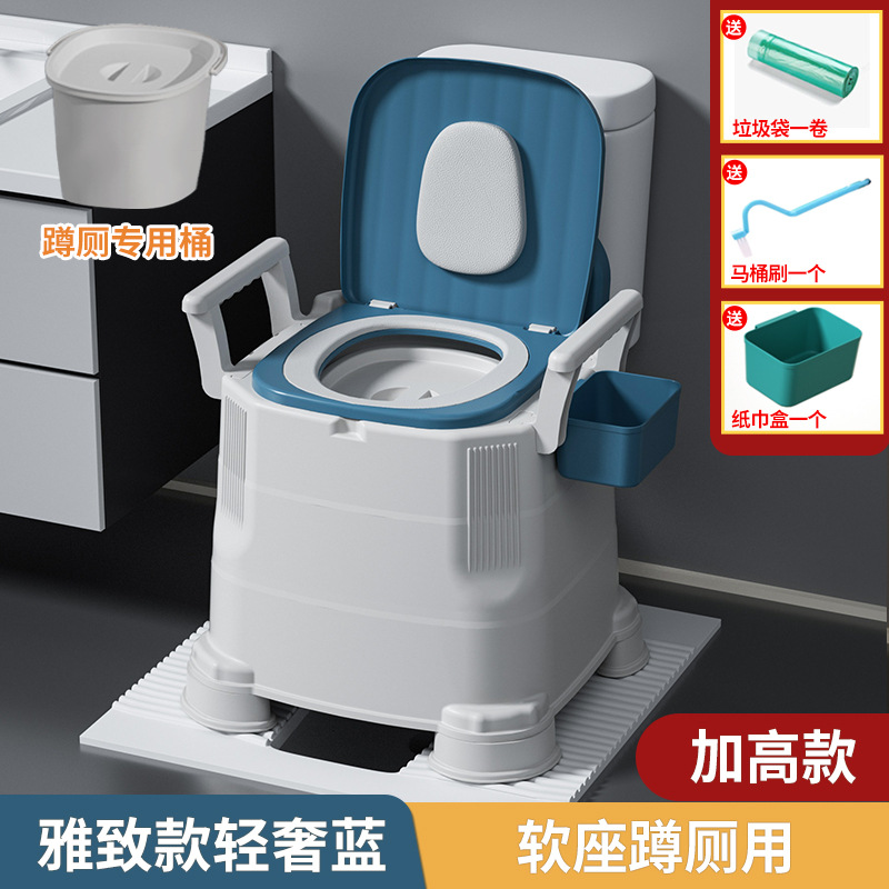 Indoor portable toilet for pregnant women, elderly people, toilet seat, bedroom toilet bucket, household elderly toilet seat, movable toilet