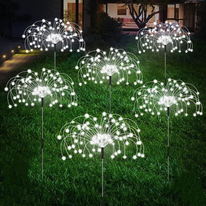 Amazon solar fireworks lights, LED lights, Christmas ground plug, 8 modes, outdoor waterproof garden courtyard decoration