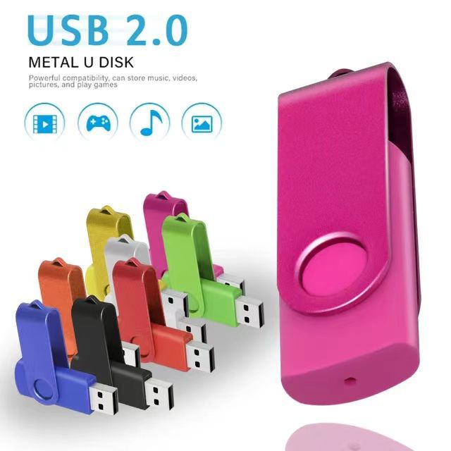 USB thumb office gold investment cross-border foreign trade gift storage drive rotating 2T USB flash drive