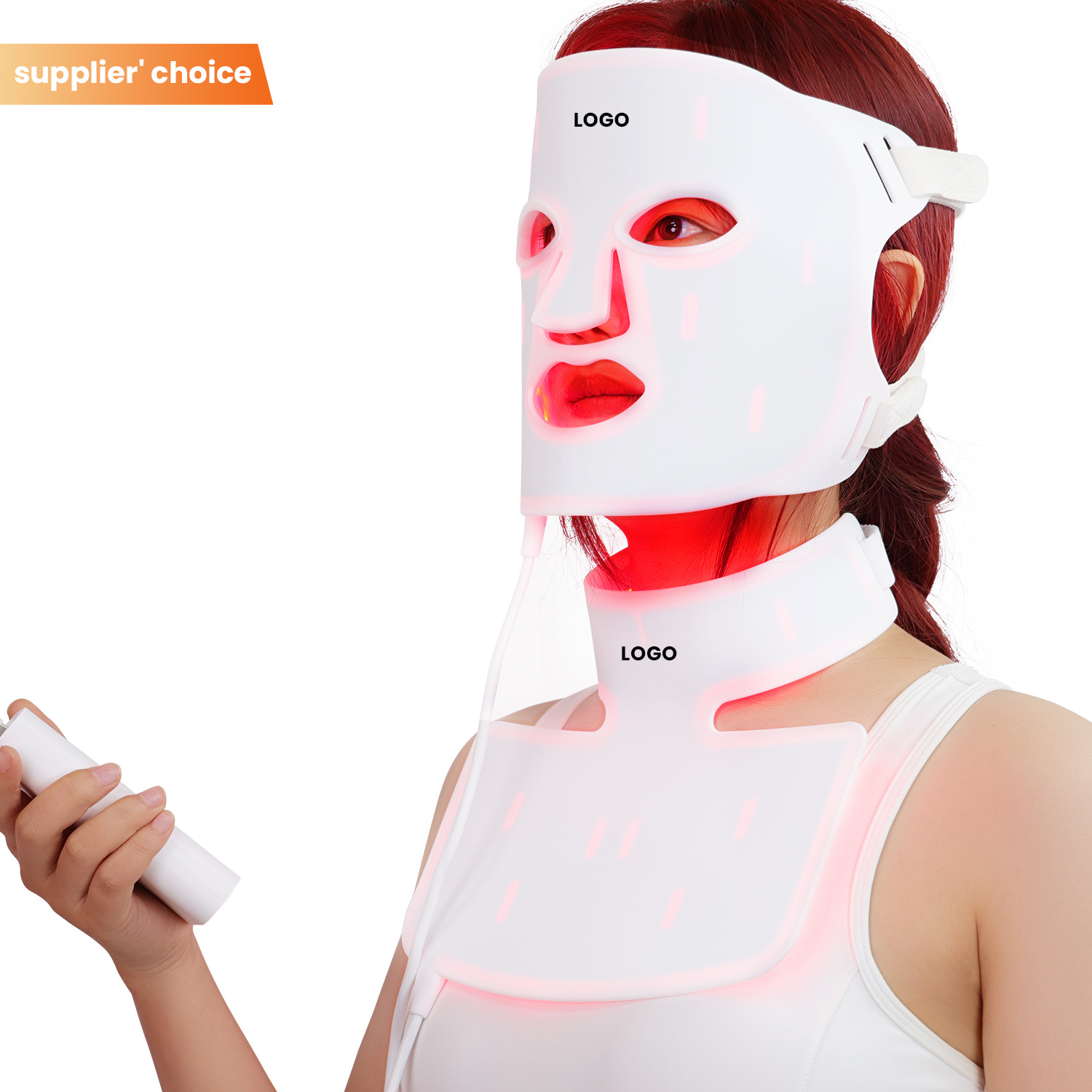 Силиконовая LED-маска для лица и шеи IDEATHERAPY TLM200-G