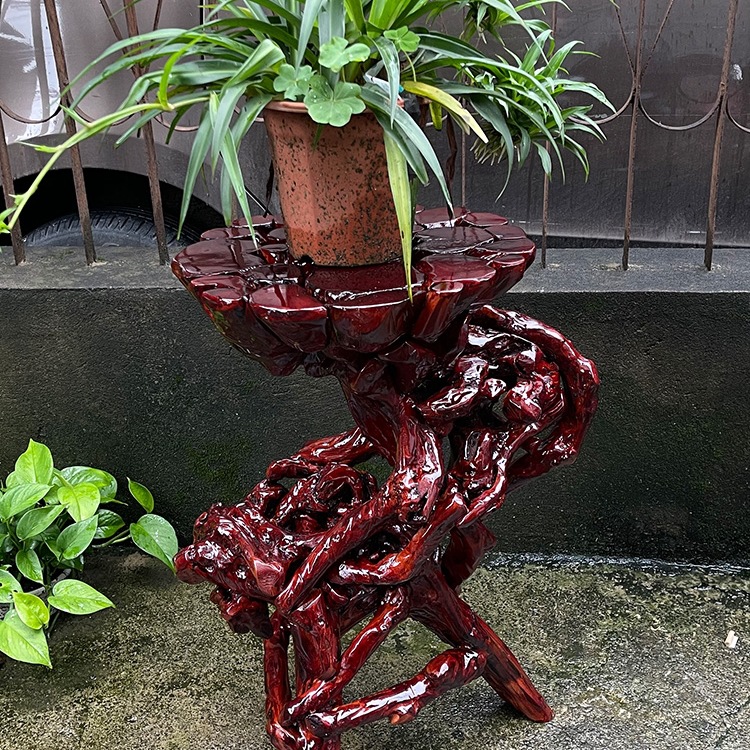 Подставка для цветов из резного корня Rhododendron