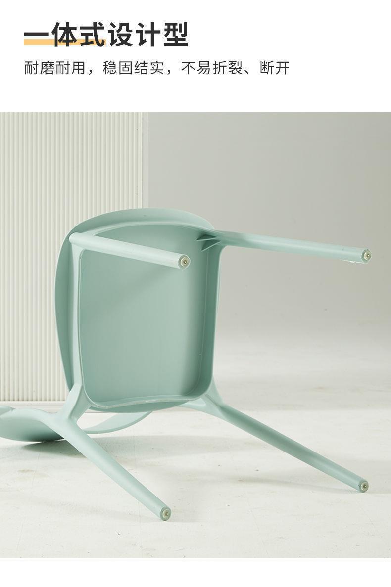Light luxury backrest dining chair feels comfortable for home use, thick and comfortable for prolonged sitting, plastic stool, Nordic internet celebrity business dining table and chair