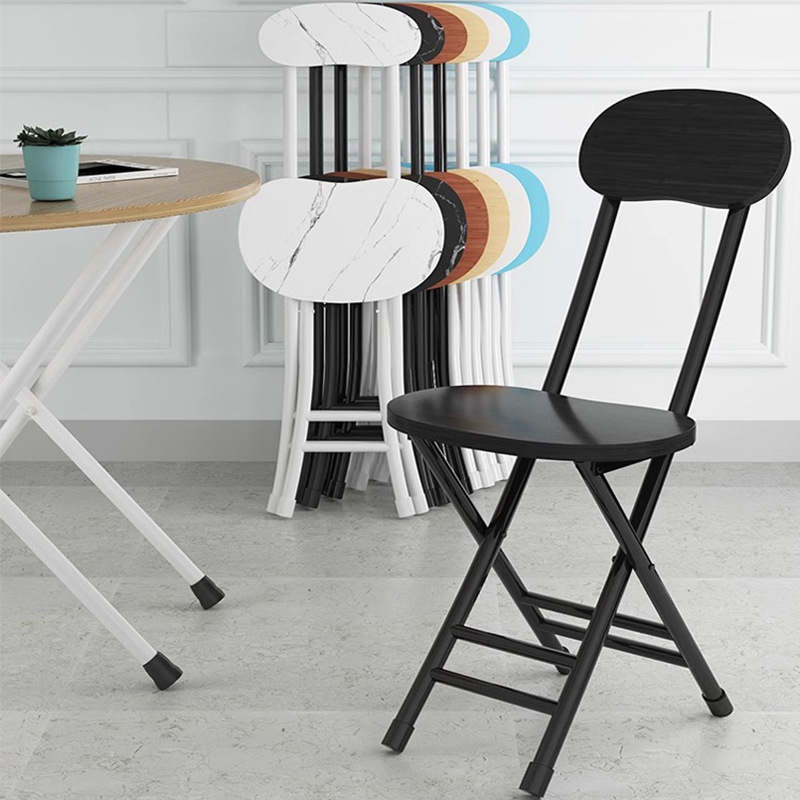 Foldable chair, backrest, casual, simple, portable, lightweight outdoor dining chair, dormitory kitchen, household small stool