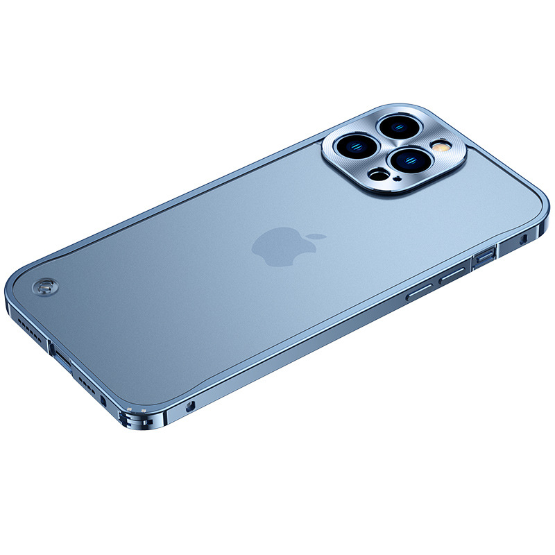 Suitable for Apple 17 phone case magnetic suction iPhone 16 metal border lens frosted transparent seahorse buckle protective cover
