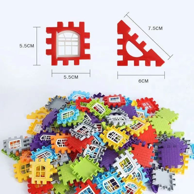 New large house building blocks DIY super thick puzzle children's toys for boys and girls playing house gifts 3D blocks