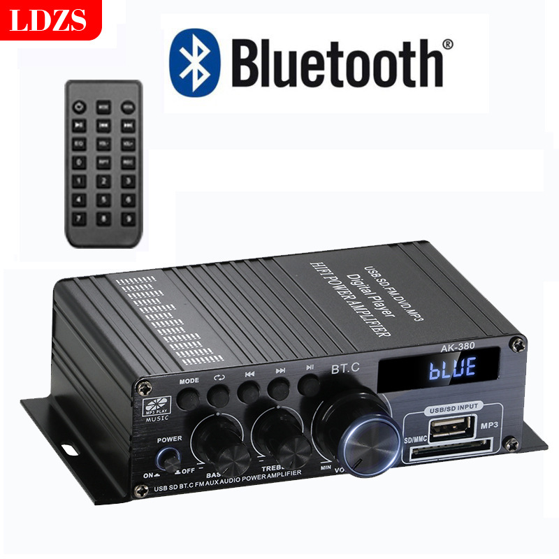 Автомобильный HiFi усилитель AK-380 с Bluetooth