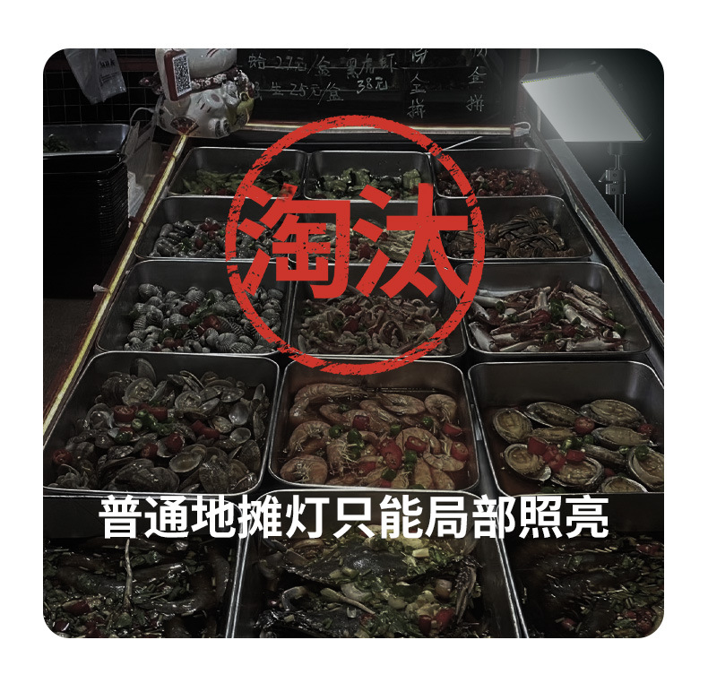 Camping lights, outdoor solar charging camping lights, LED lighting, household emergency stall lights, night market stall lights