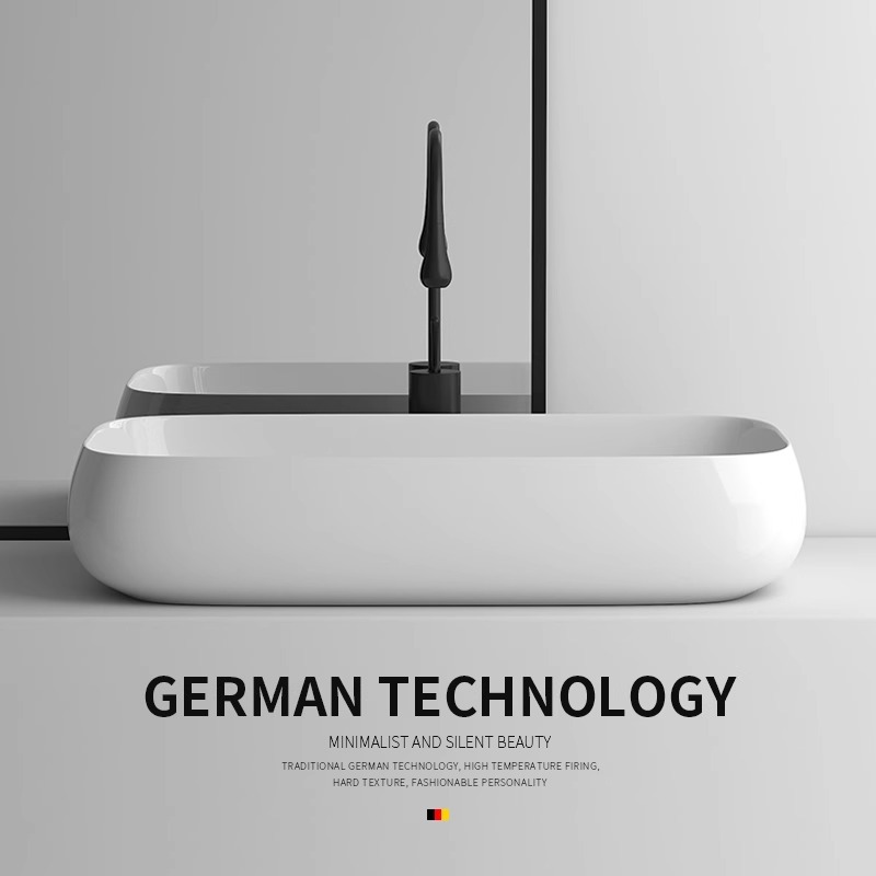 Творческая платформа овальная керамическая бассейн бассейн искусство умывальники