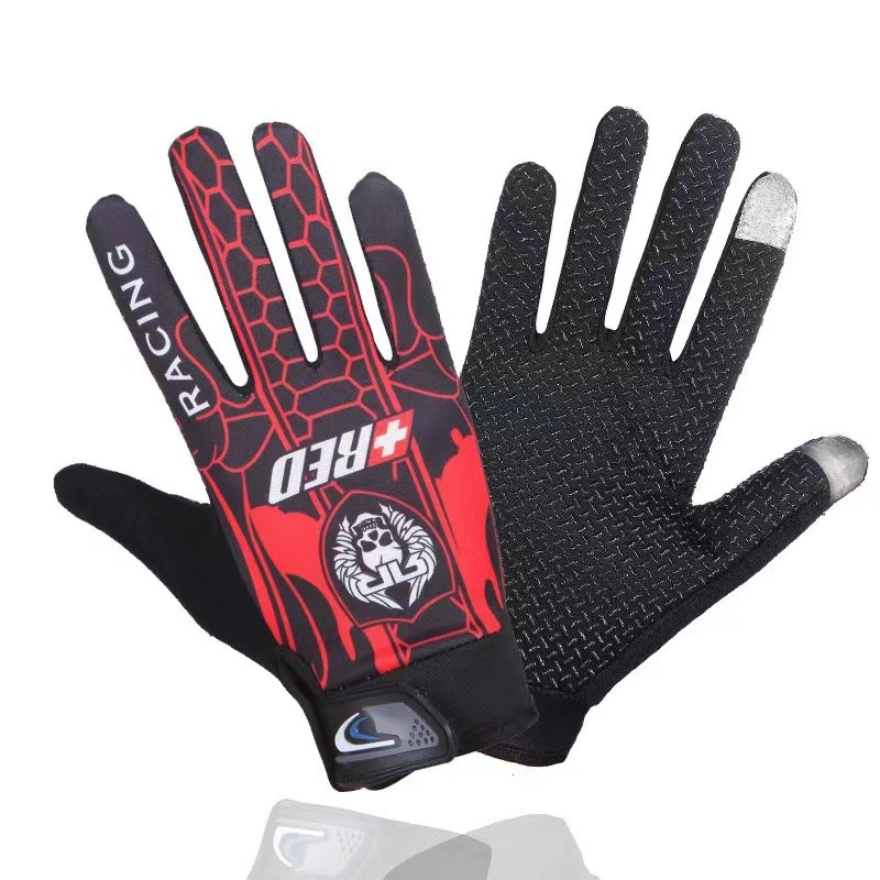 Cycling gloves for outdoor men and women, sports cycling, hiking, cycling, sun protection, anti slip, touch screen, all finger knitted gloves