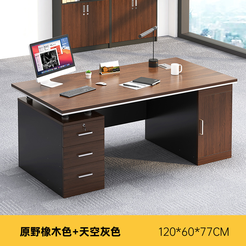 Office desk, desktop, home, simple computer, desk and chair combination, office, single person, simple writing desk, large desk, desk