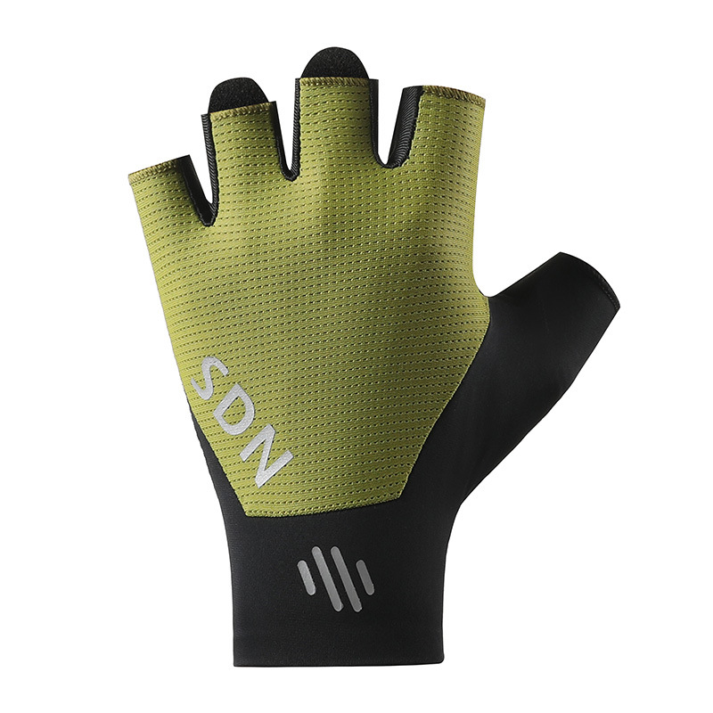Riding gloves for summer men and women, half finger outdoor cycling, fitness, breathable palm, wear-resistant and anti slip sports gloves, cross-border