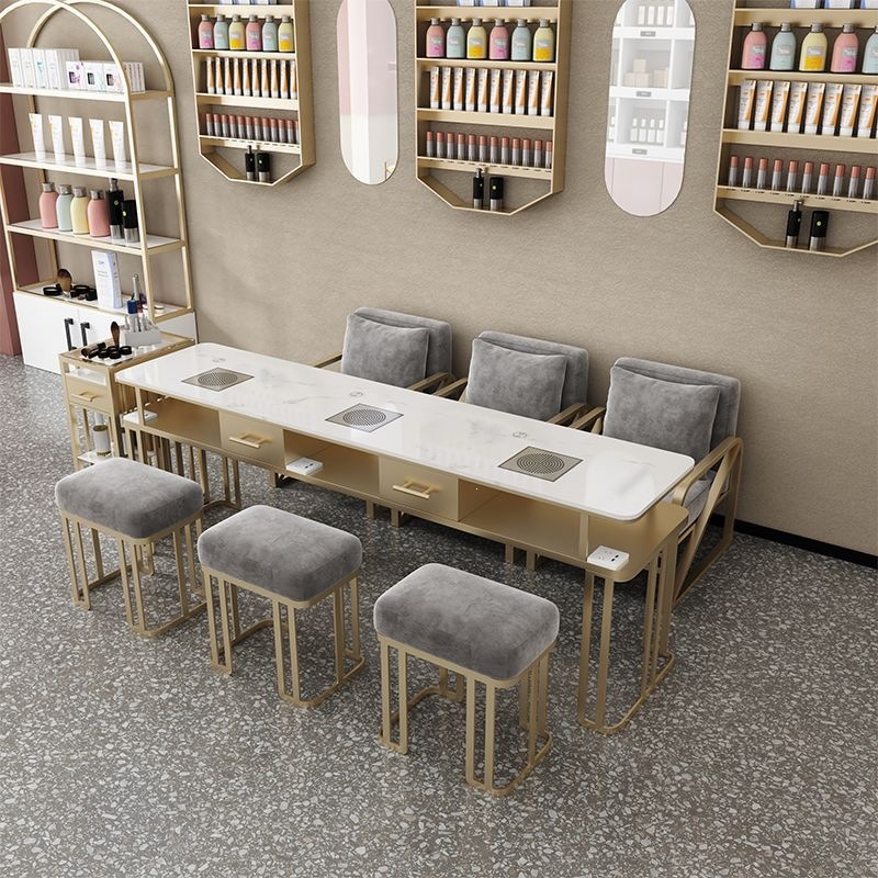 Комплект мебели для маникюрного салона Xinzifeng Light Luxury с вытяжкой