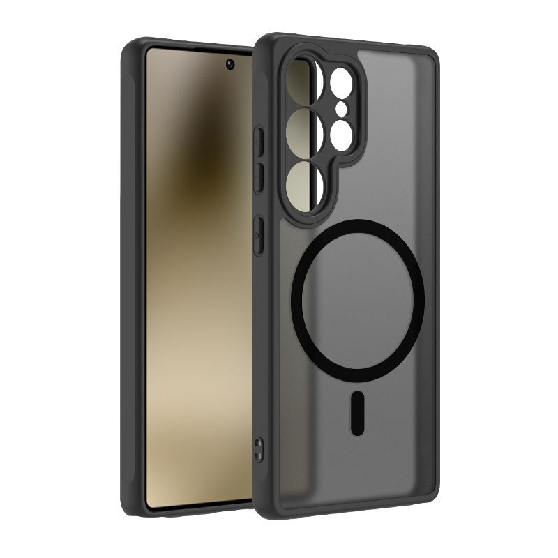 Samsung s25 ultra magnetic phone case A56 precision perforated skin feel S24 suitable for anti drop 55 full protective cover manufacturer