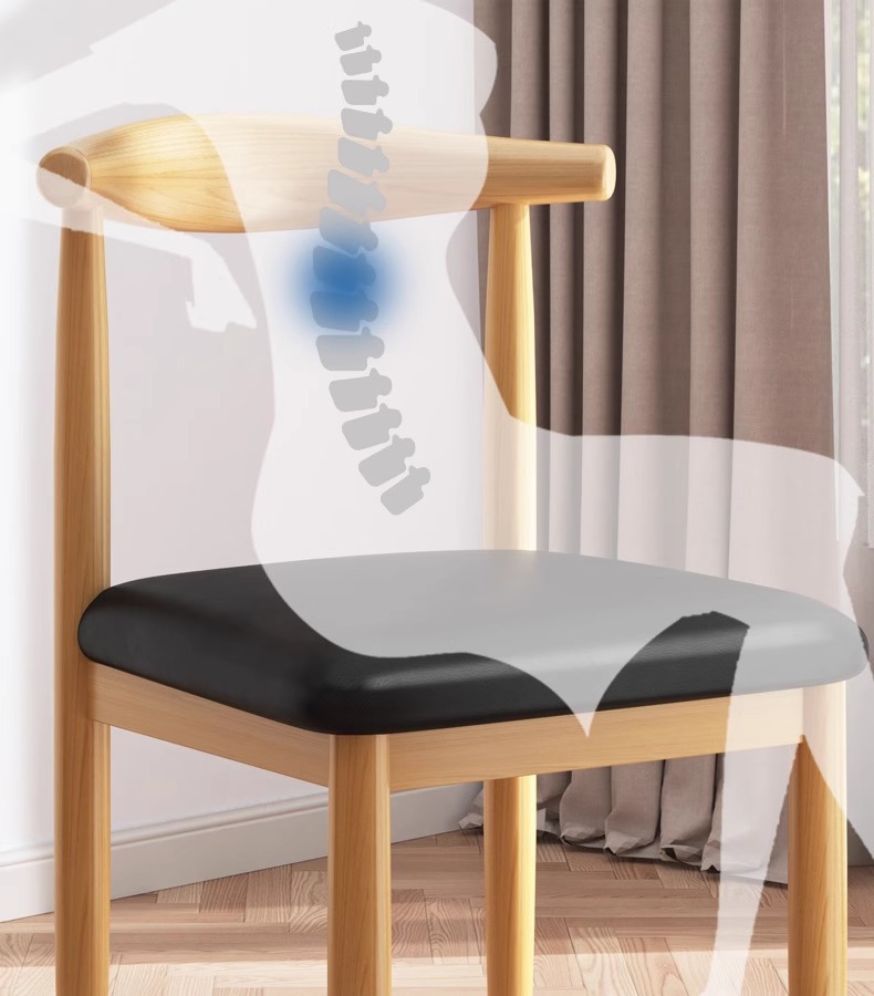Dining chairs for home use, Nordic backrest chairs, desks, modern and minimalist dormitories, university dining rooms, iron horn chairs