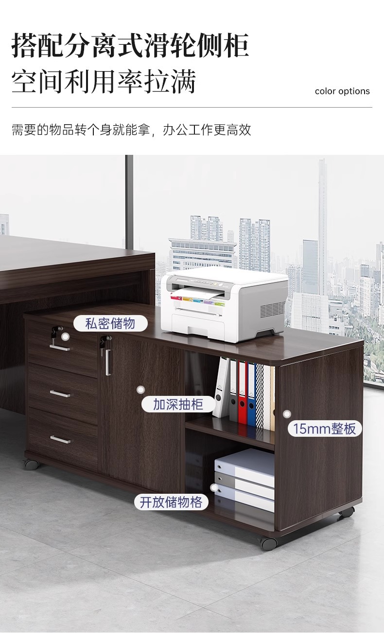 Office desk, boss's desk, office desk and chair combination, simple and modern, employee seat, single or double person, computer desk, workbench