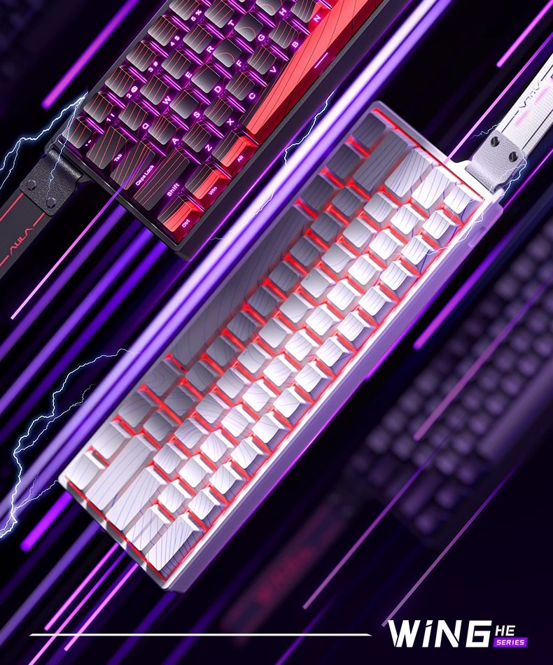 AULA狼蛛WIN60/68HE磁轴机械键盘电竞游戏专用客制化FPS无畏契约R