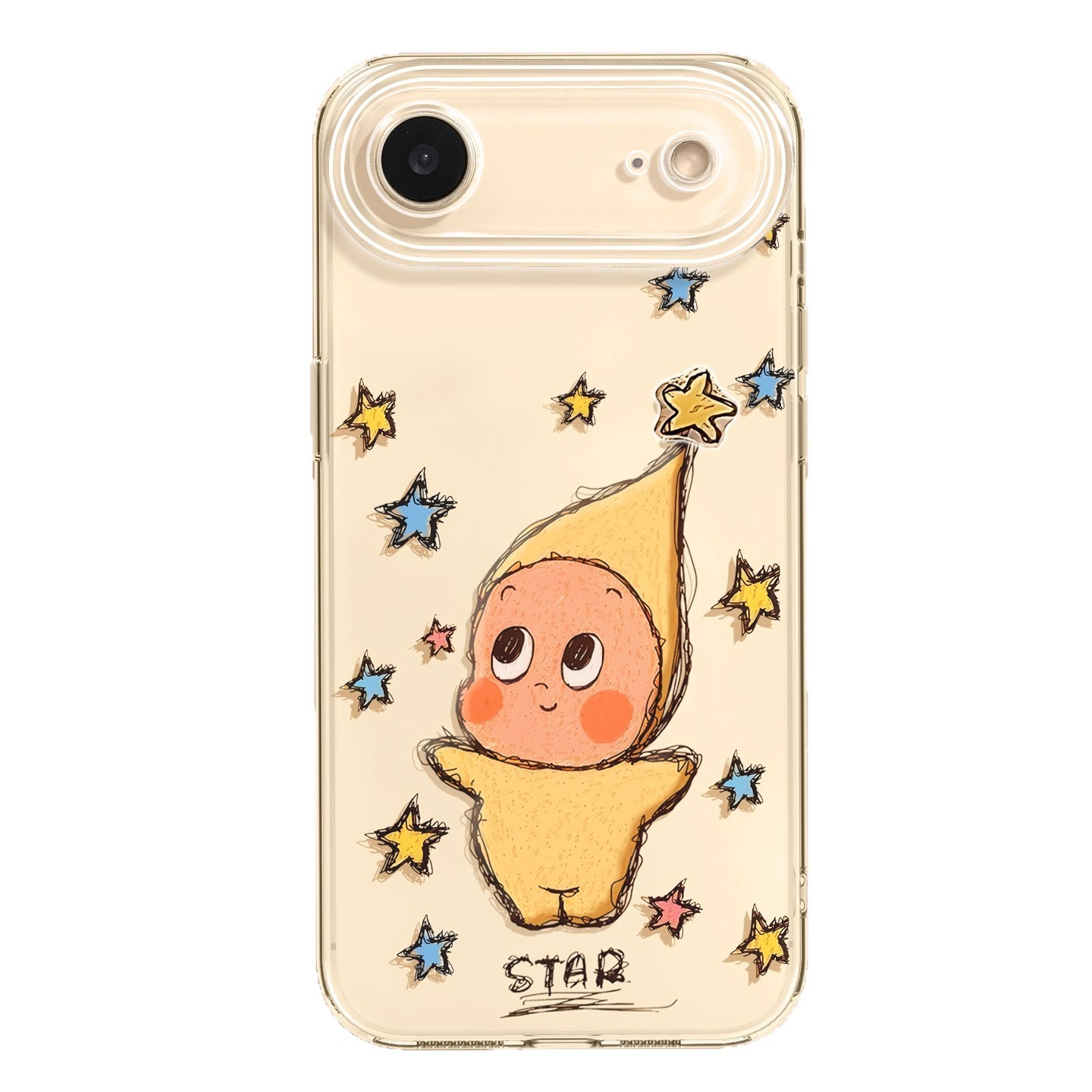 Star People Suitable for iPhone 17 Pro/16 Plus Transparent Phone Case Apple 11/12/13 Pro/xs All Inclusive
