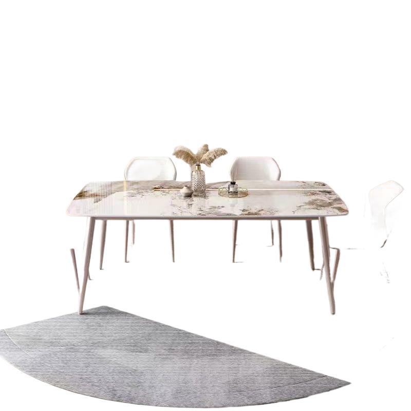 Light luxury and minimalist rock slab dining table, small-sized household, rectangular Beile chair, kitchen, living room, Moran purple dining table and chairs