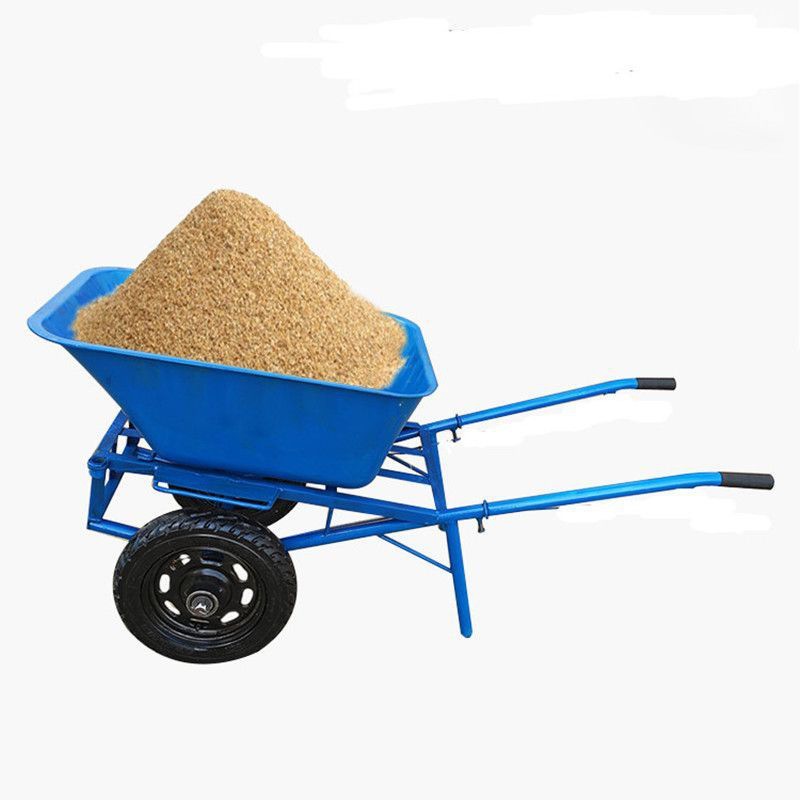 Thickened single wheel handcart with brake, single wheel small cart, agricultural flatbed, orchard handling, hauling goods, mountain road, chicken bus