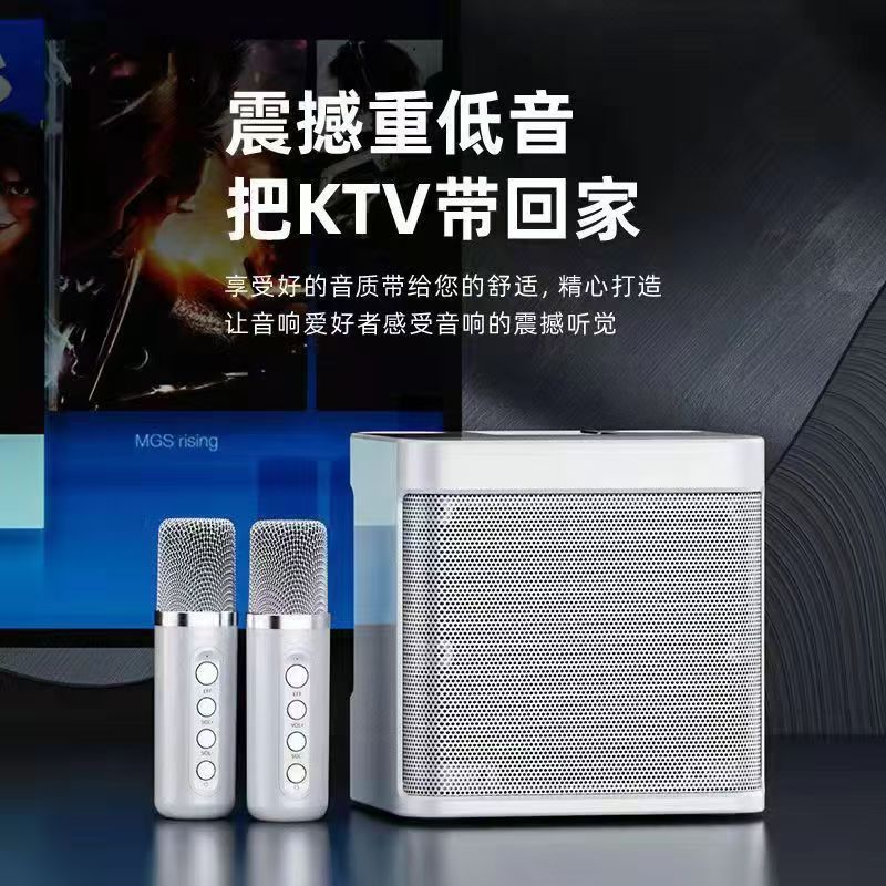 Беспроводная караоке-система YS203 с двумя микрофонами и Bluetooth-динамиком