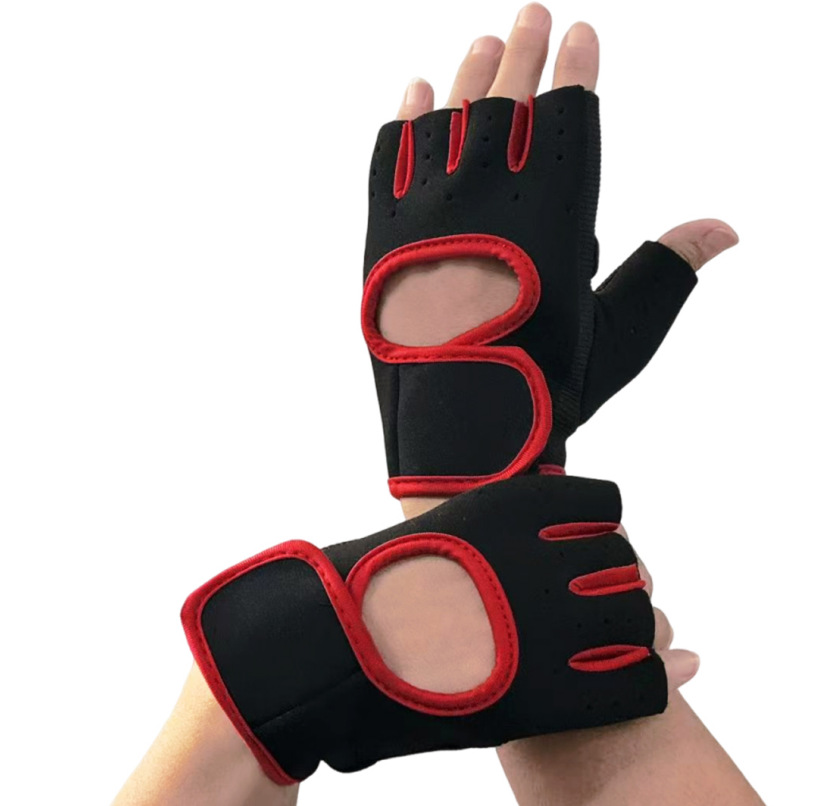 Half finger sports gloves, weightlifting and fitness gloves, outdoor sports cycling, breathable and shock-absorbing riding gloves