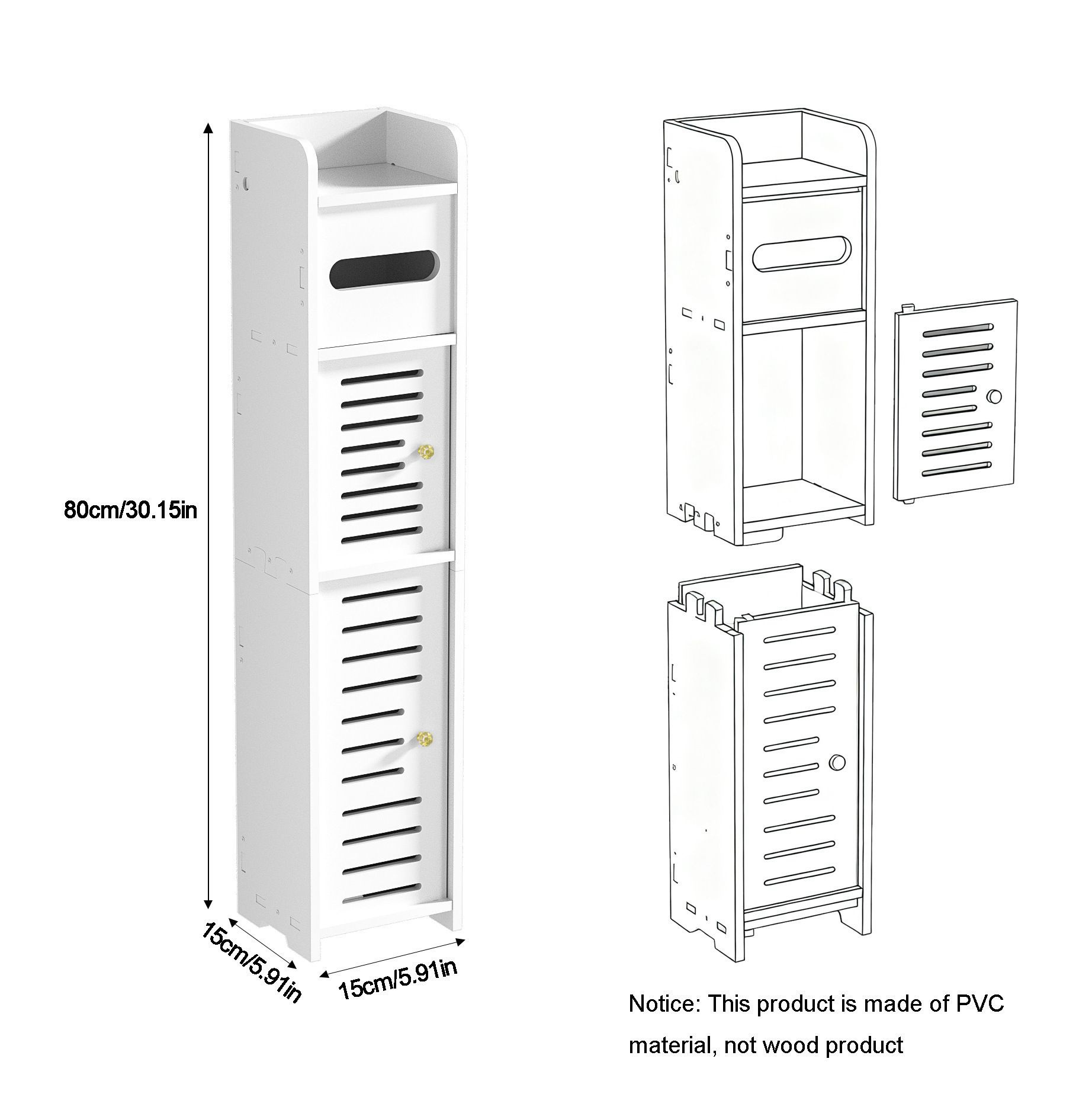 Bathroom storage cabinet, side cabinet, narrow cabinet, floor standing toilet, toilet shelf, standing cabinet, side cabinet, bathroom cabinet