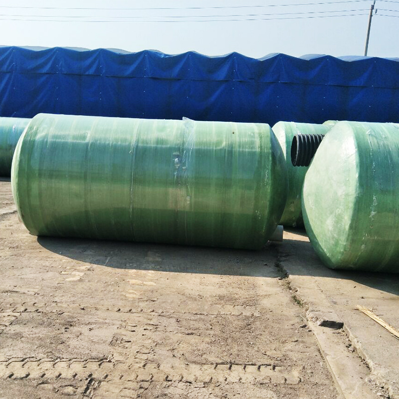 Processing customized fiberglass reinforced plastic septic tank 4/6/12/30/100 cubic meter three-stage winding septic tank fiberglass