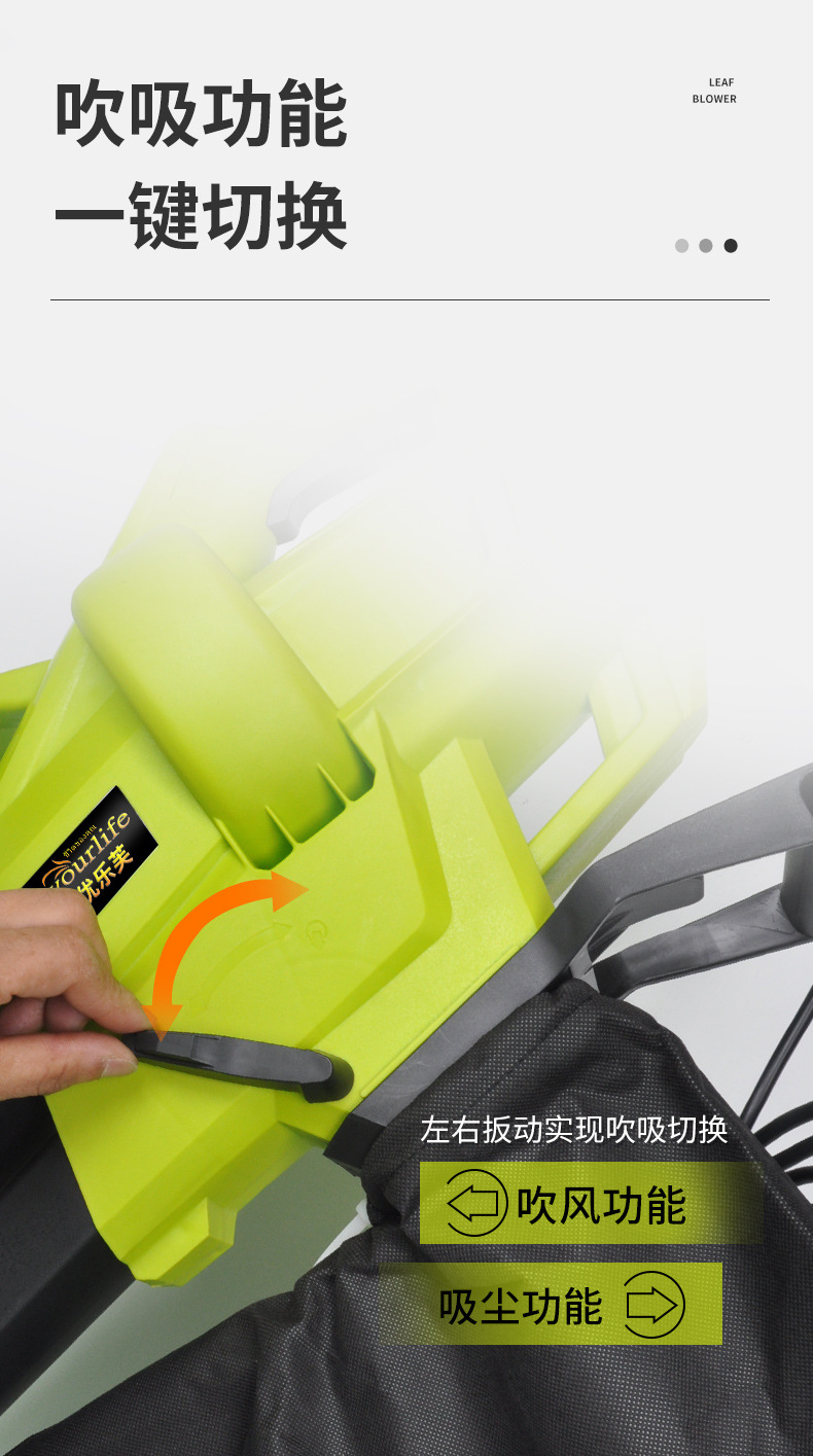 Garden dust blowing vacuum cleaner, leaf falling blower, high-power leaf blowing machine, blower, sweeping machine, leaf blowing machine