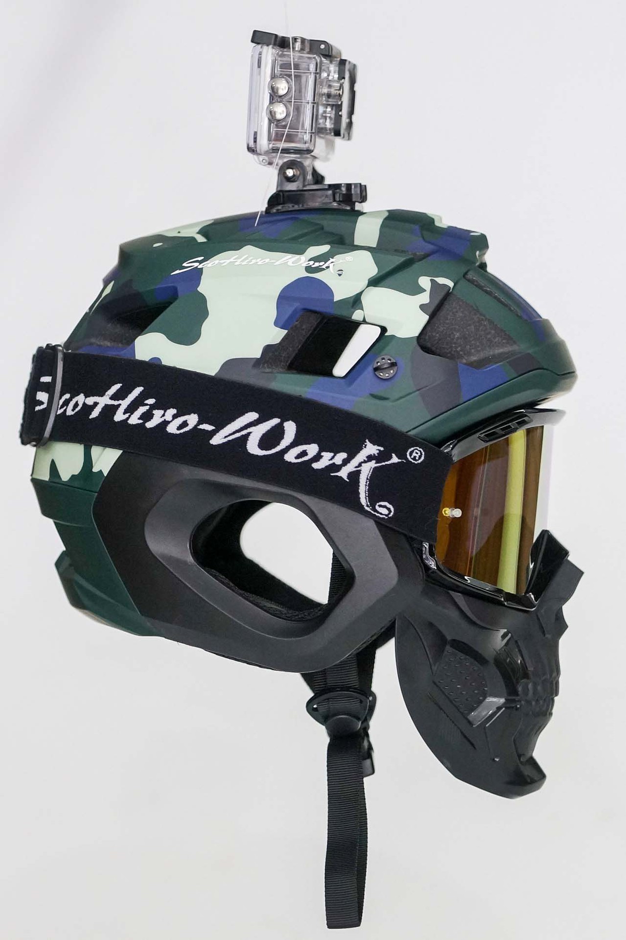 SCOHIROWORK mountain bike DH speed descent BMX ultra light AM off-road crossing off-road helmet full helmet riding helmet