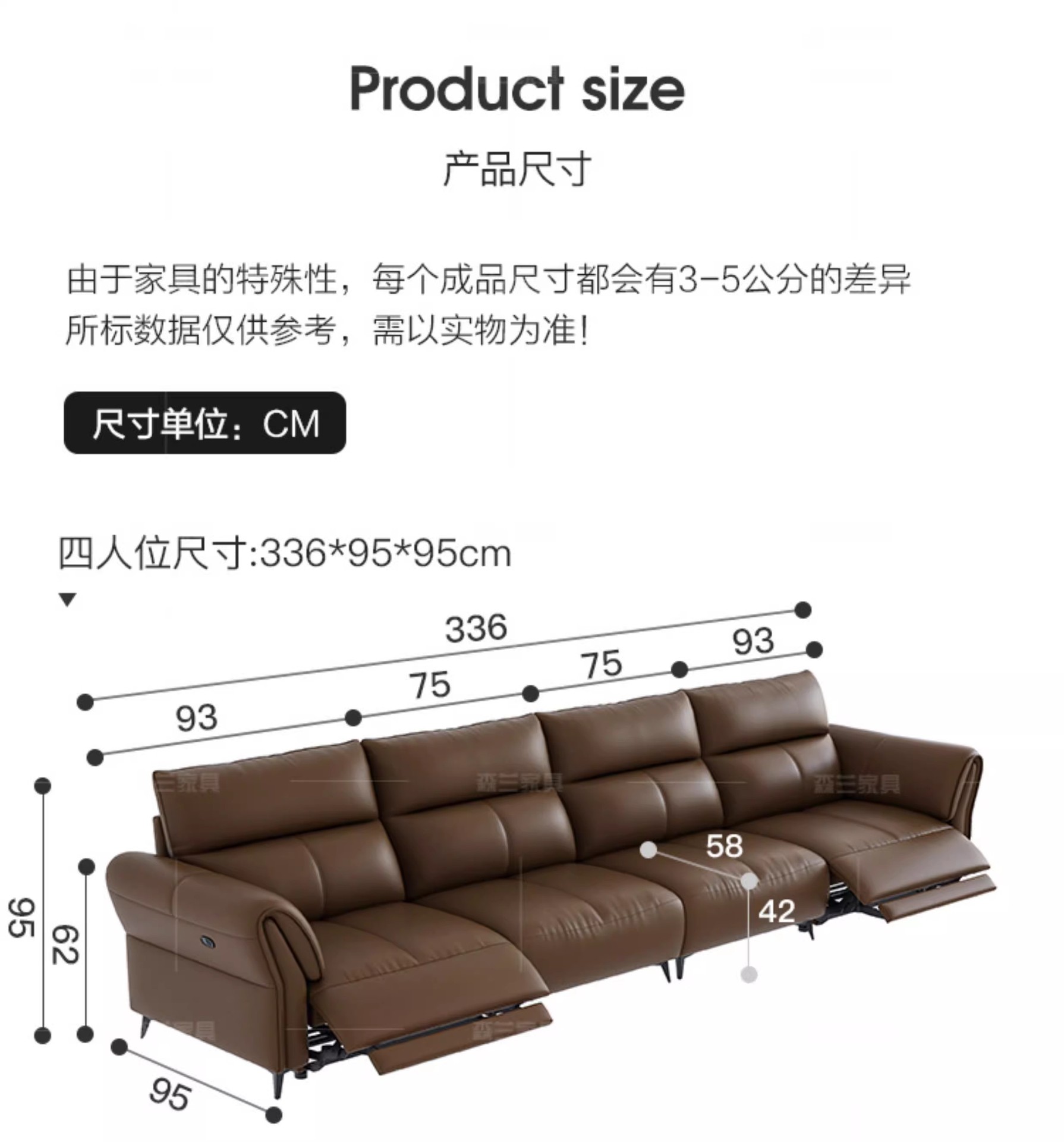 Zero wall electric function leather sofa living room Italian style light luxury top layer cowhide minimalist modern space sofa