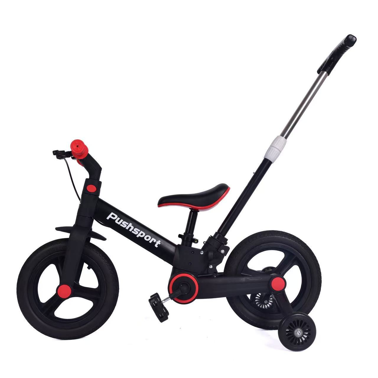 Foreign trade multifunctional children's folding tricycle two in one balance bike with handbrake pedal for children's baby bicycle