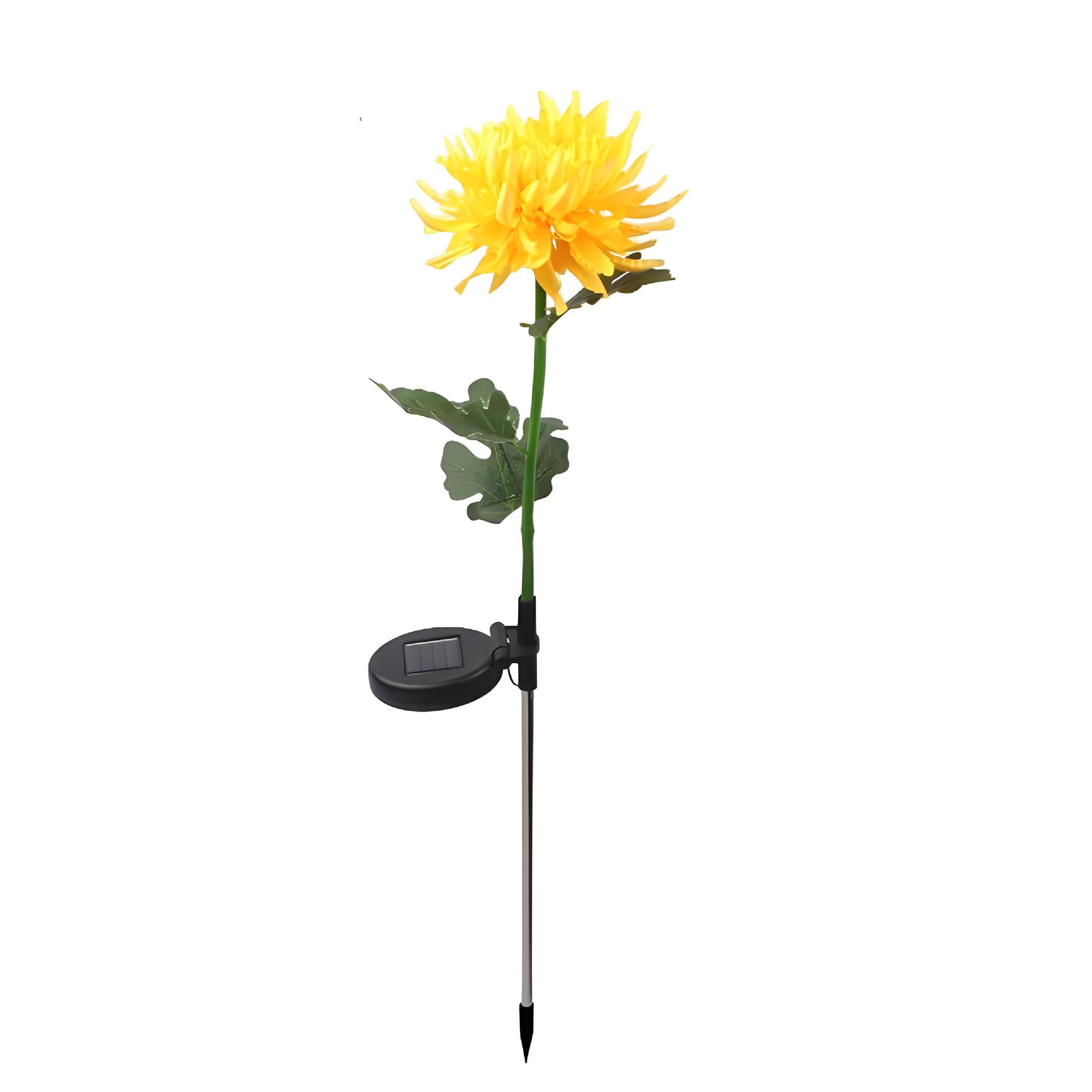 Solar simulation chrysanthemum automatic sensing single head decoration courtyard garden wedding props silk atmosphere lamp