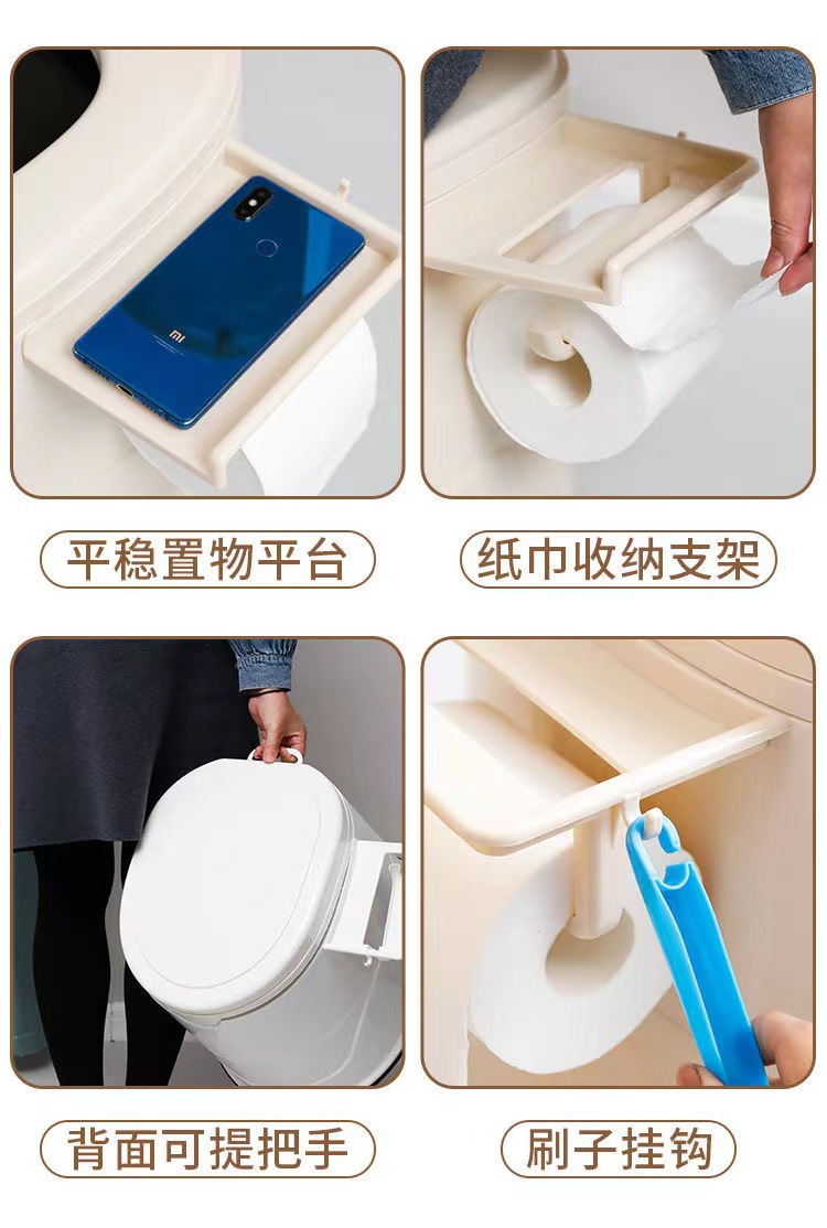 老人坐便器便携式马桶孕妇移动马桶成人家用塑料座便器防臭坐便椅