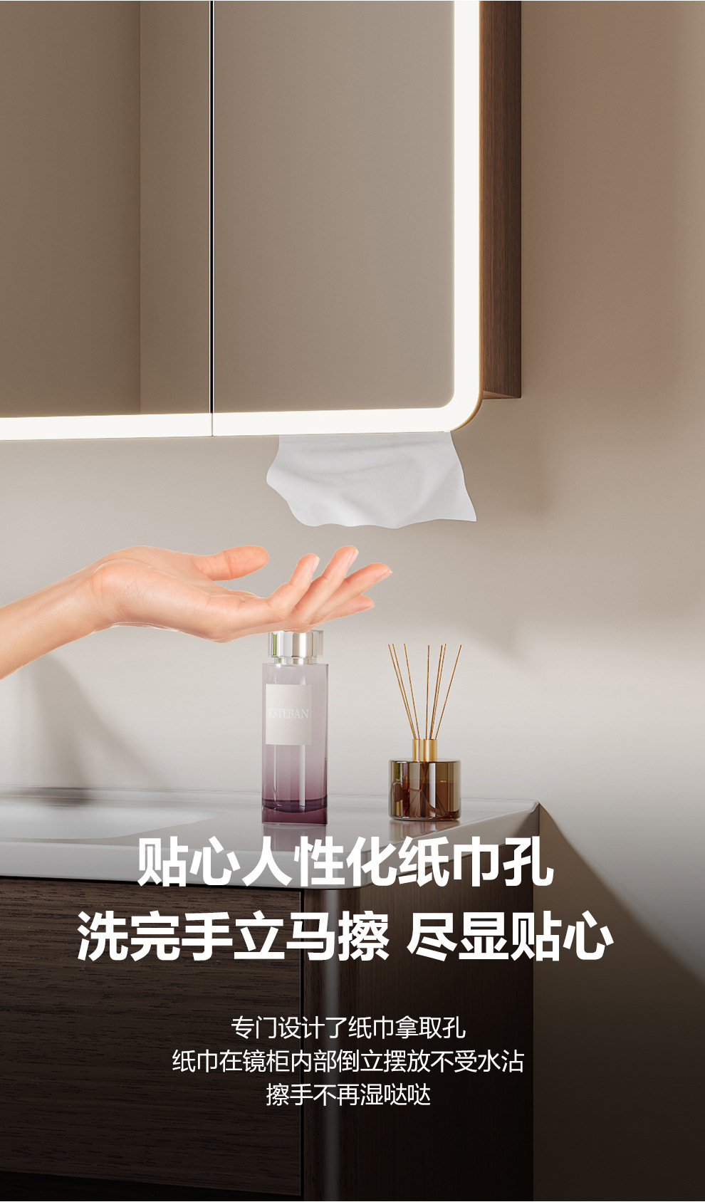 Middle ancient style solid wood bathroom cabinet, ceramic integrated basin, washbasin integrated countertop, walnut double drawer storage bathroom cabinet