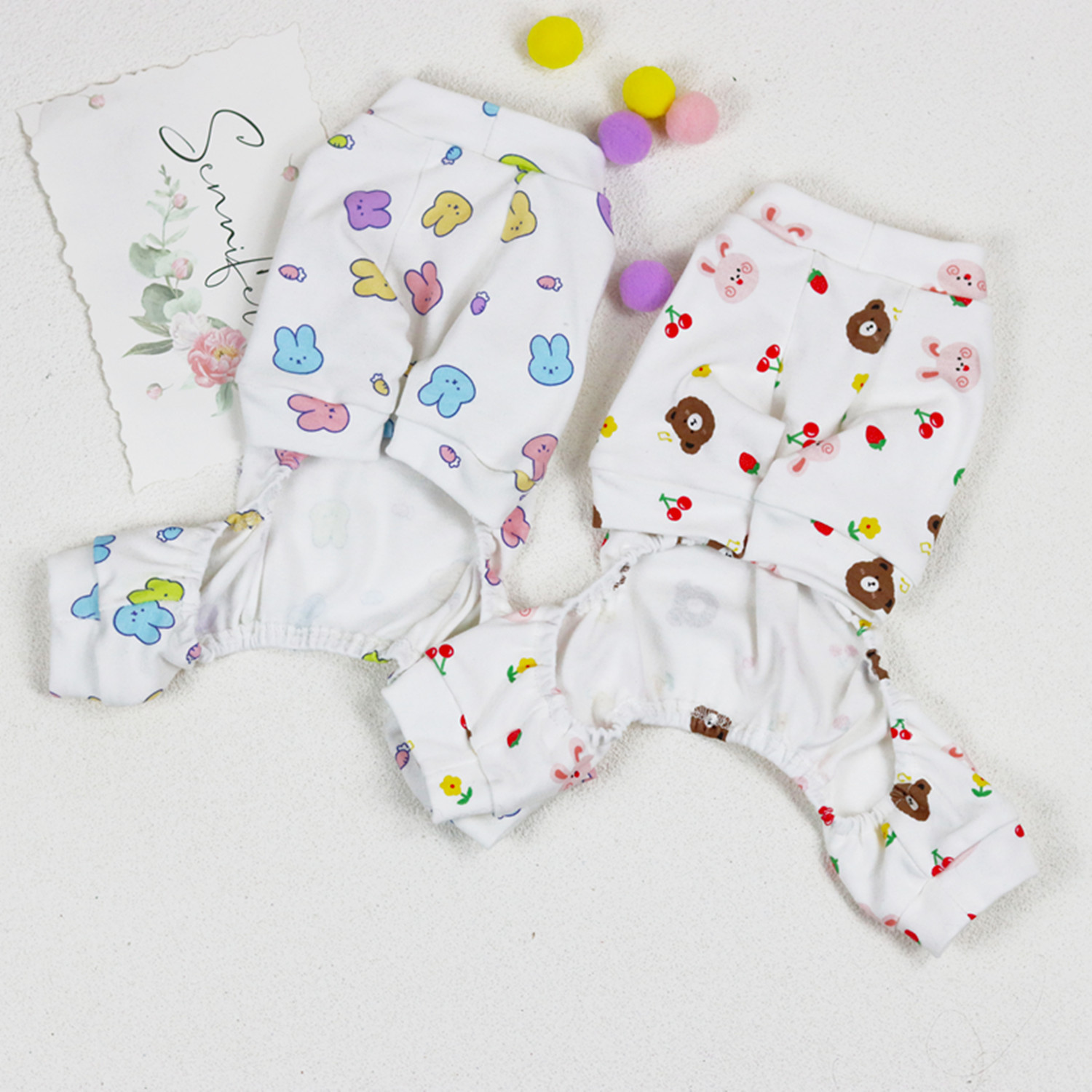 2022 г. Педанная собака плюшевая одежда Pet Pet Four -Leg Clothing Cotton Spring и летняя Новая 22 Хлопковая домашняя одежда