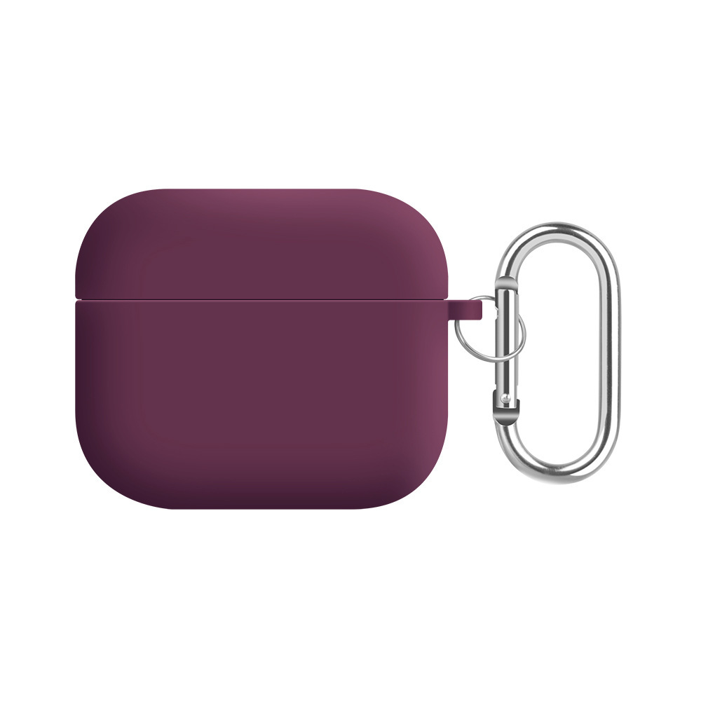 Solid color liquid silicone suitable for AirPods 4th generation protective case, 2nd generation 3rd generation Pro3 Apple Bluetooth earphone soft shell