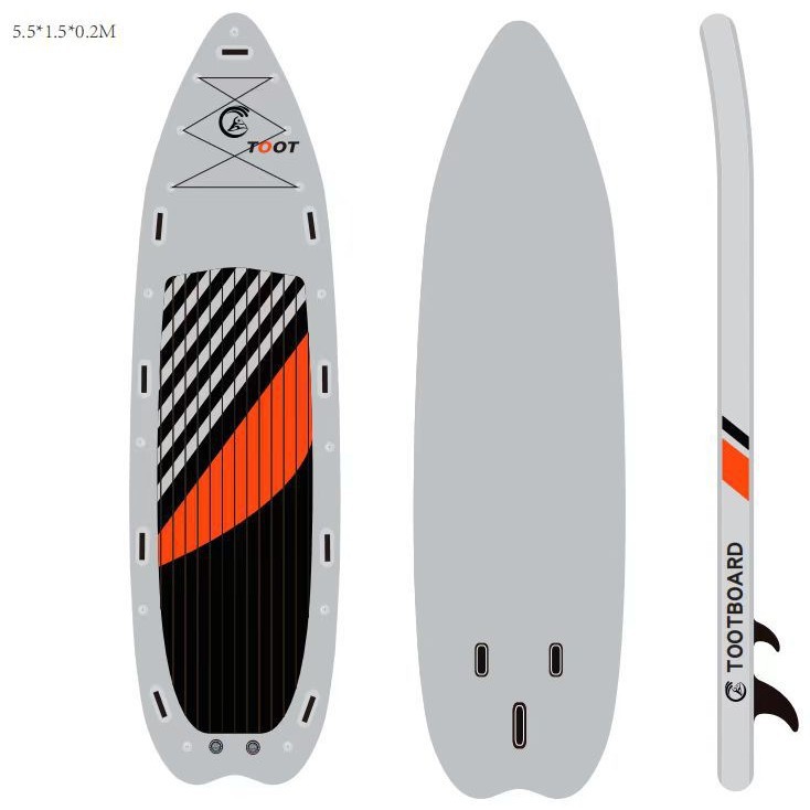 Inflatable 5.5-meter bus paddle board, standing multi person paddle board, popular PVC material inflatable paddle board in scenic spots