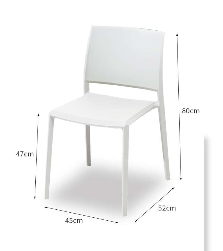 Nordic minimalist chairs can be stacked for home use, living rooms, hotels, kitchens, canteens, plastic backrests, dining chairs, and chairs