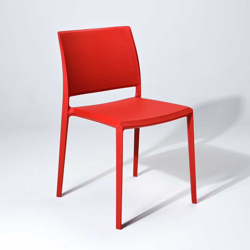 Nordic minimalist chairs can be stacked for home use, living rooms, hotels, kitchens, canteens, plastic backrests, dining chairs, and chairs