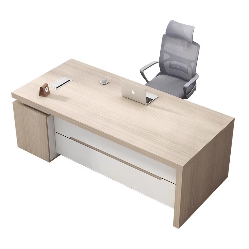 Boss's desk, modern minimalist office, CEO's desk, large shift desk manager, computer desk, office desk and chair combination, large shift desk