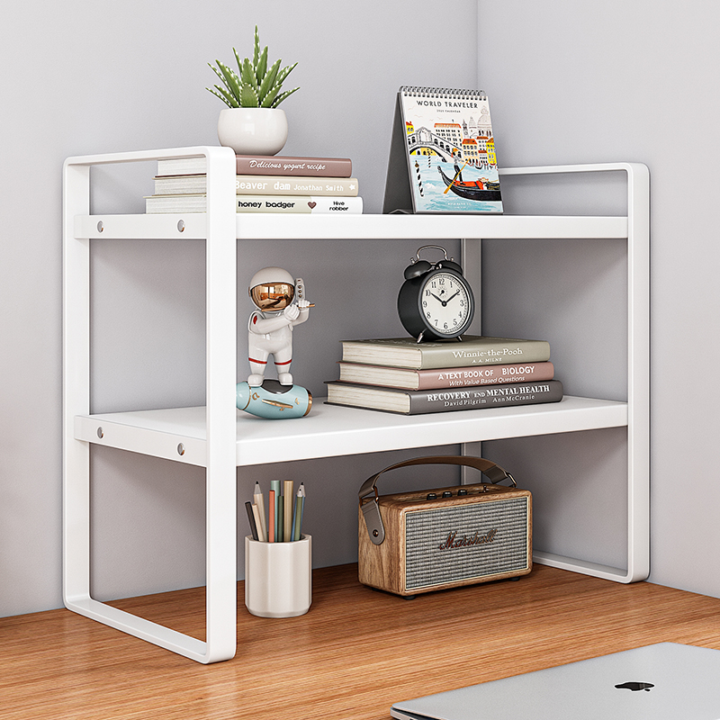 Desktop storage rack, multi-layer desk storage rack, office desk, layered rack, wrought iron student dormitory desk, small bookshelf on the table