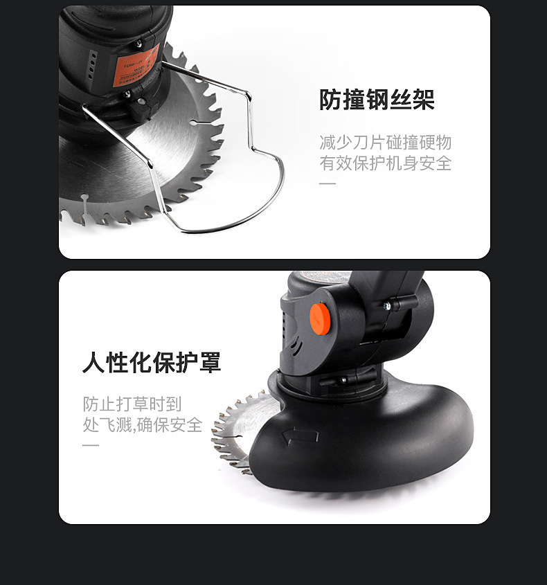 Customized lithium electric lawn mower, lightweight portable weeding machine, rechargeable household weeding machine, garden hand push lawn trimmer