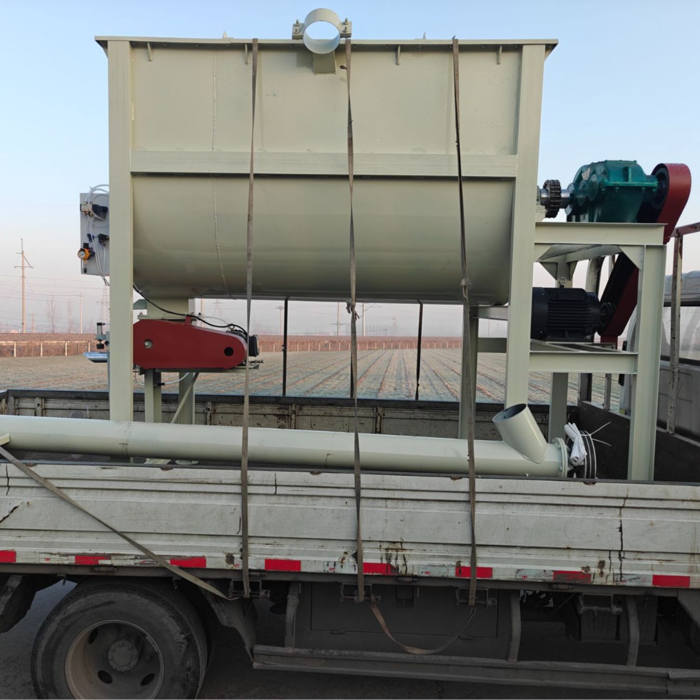 Stainless steel horizontal double helix mixer, chemical powder mixer, industrial mixer